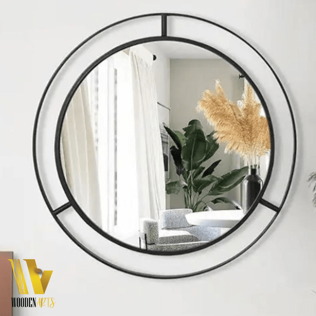 Halo Round Mirror - Wooden Arts