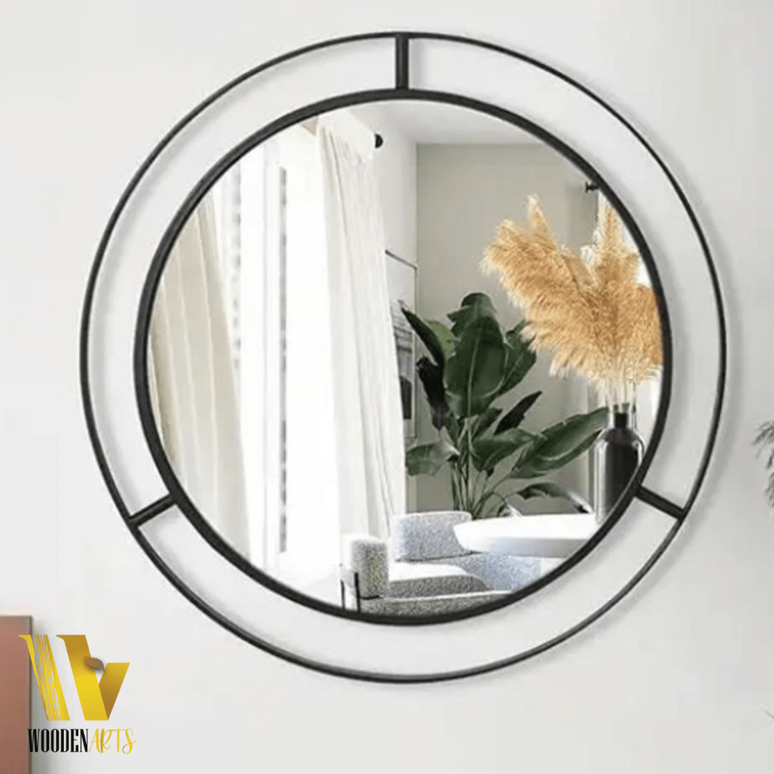 Halo Round Mirror - Wooden Arts